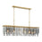Crystorama Gemma 6 Light 52" Chandelier, Modern Gold/Silver