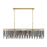Crystorama Gemma 6 Light 52" Chandelier, Modern Gold/Silver