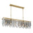 Crystorama Gemma 6 Light 52" Chandelier, Modern Gold/Silver