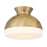 Crystorama Gidget 1 Light Flush Mount, Vibrant Gold/Etched Opal