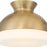 Crystorama Gidget 1 Light Flush Mount, Vibrant Gold/Etched Opal