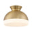 Crystorama Gidget 2Lt 15" Flush Mount, Vibrant Gold/Etched Opal