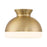 Crystorama Gidget 2Lt 15" Flush Mount, Vibrant Gold/Etched Opal