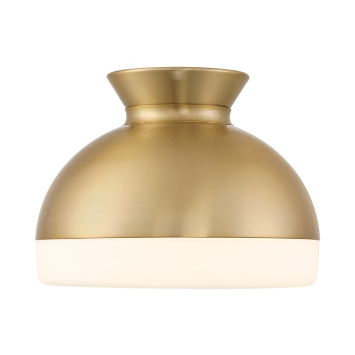 Crystorama Gidget 2Lt 15" Flush Mount, Vibrant Gold/Etched Opal