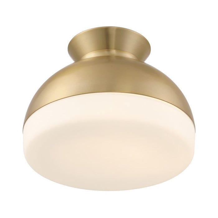 Crystorama Gidget 2Lt 15" Flush Mount, Vibrant Gold/Etched Opal