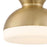 Crystorama Gidget 2Lt 15" Flush Mount, Vibrant Gold/Etched Opal
