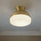 Crystorama Gidget 2Lt 15" Flush Mount, Vibrant Gold/Etched Opal