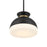 Crystorama Gidget 1 Light Mini Pendant, Black/Gold/Etched Opal