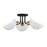 Crystorama Gigi 3 Light Semi Flush Mount, White