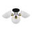 Crystorama Gigi 3 Light Semi Flush Mount, White