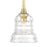 Crystorama Gregory 1 Light Semi Flush Mount, Brass/Clear