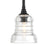 Crystorama Gregory 1 Light Mini Pendant, Matte Black/Clear