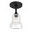 Crystorama Gregory 1 Light Semi Flush Mount, Black/Clear