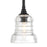 Crystorama Gregory 1 Light Semi Flush Mount, Black/Clear