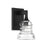 Crystorama Gregory 1 Light Sconce, Matte Black/Clear