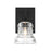 Crystorama Gregory 1 Light Sconce, Matte Black/Clear