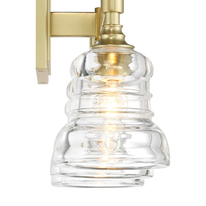 Crystorama Gregory 3 Light Bath Light, Aged Brass/Clear