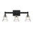 Crystorama Gregory 3 Light Bath Light, Matte Black/Clear