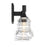Crystorama Gregory 3 Light Bath Light, Matte Black/Clear