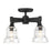 Crystorama Gregory 4 Light Semi Flush Mount, Matte Black/Clear