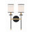 Crystorama Hatfield Wall Mount, Black/Vibrant Gold/White