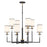 Crystorama Hatfield 8 Light Chandelier, Black Forged/Gold/White