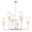 Crystorama Hatfield 8 Light Chandelier, Polished Nickel/White - HAT-478-PN