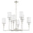 Crystorama Hatfield 8 Light Chandelier, Polished Nickel/White