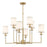 Crystorama Hatfield 8 Light Chandelier, Vibrant Gold/White - HAT-478-VG