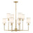 Crystorama Hatfield 8 Light Chandelier, Vibrant Gold/White