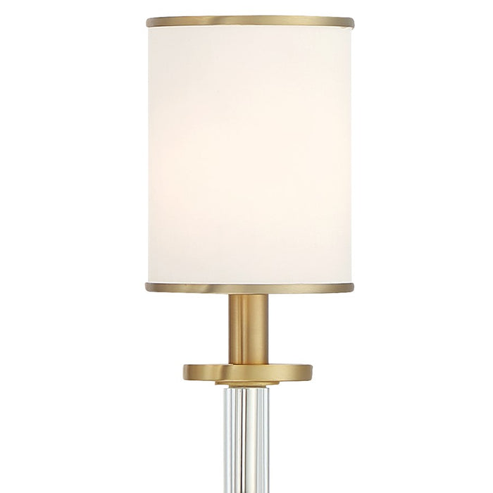 Crystorama Hatfield 8 Light Chandelier, Vibrant Gold/White
