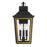 Crystorama Hawkins 3 Light Outdoor Sconce, Black/Textured Gold