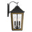 Crystorama Hawkins 3 Light Outdoor Sconce, Black/Textured Gold