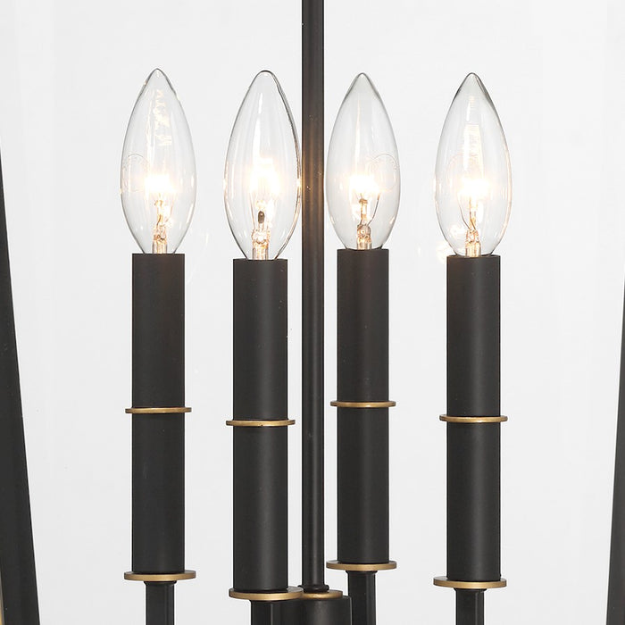 Crystorama Hawkins 4Lt 15" Outdoor Sconce, Black/Textured Gold