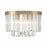 Crystorama Hayes 4 Light Flush Mount, Aged Brass