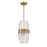 Crystorama Hayes 4 Light Mini Pendant, Aged Brass