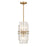 Crystorama Hayes 4 Light Mini Pendant, Aged Brass