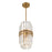 Crystorama Hayes 4 Light Mini Pendant, Aged Brass