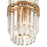 Crystorama Hayes 4 Light Mini Pendant, Aged Brass