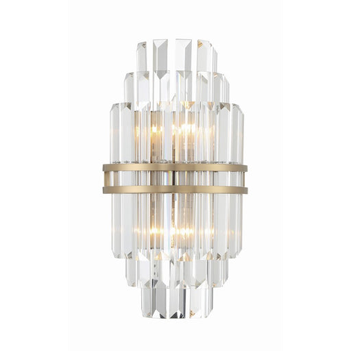 Crystorama Hayes 2 Light Wall Mount, Aged Brass