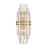 Crystorama Hayes 2 Light 7.5" Sconce, Aged Brass/Clear - HAY-1411-AG