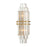 Crystorama Hayes 2 Light 7.5" Sconce, Aged Brass/Clear