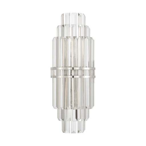 Crystorama Hayes 2 Light 7.5" Sconce, Polished Nickel/Clear
