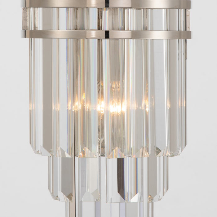Crystorama Hayes 2 Light 7.5" Sconce, Polished Nickel/Clear