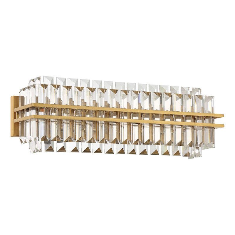 Crystorama Hayes 4 Light Sconce, Aged Brass