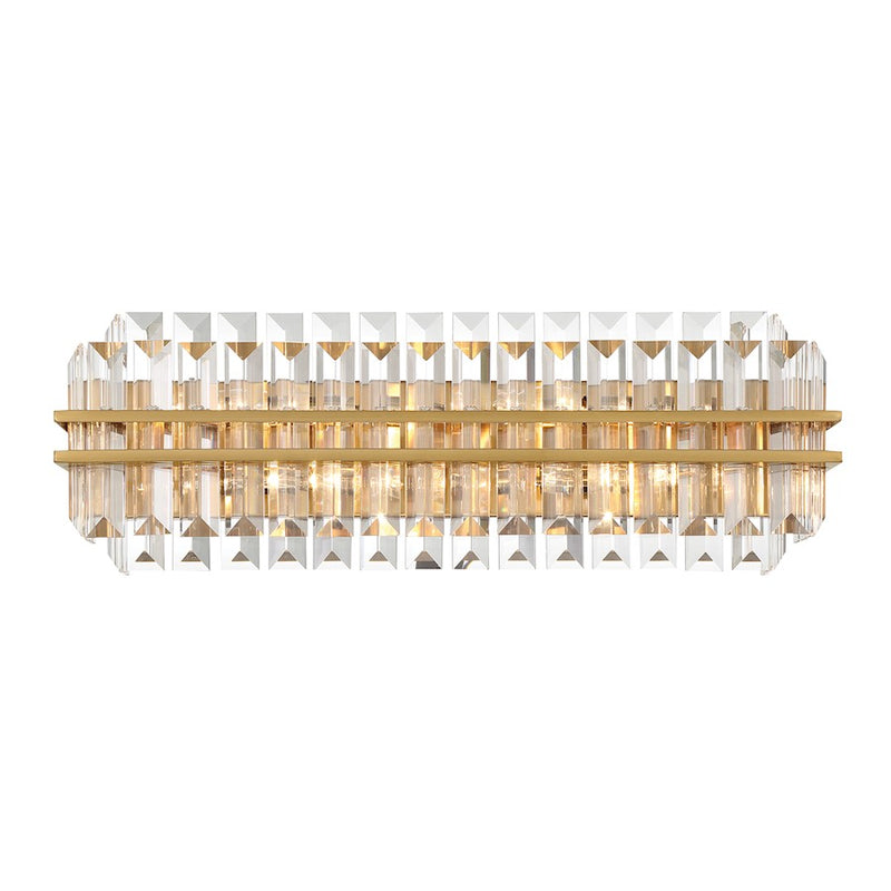 Crystorama Hayes 4 Light Sconce, Aged Brass