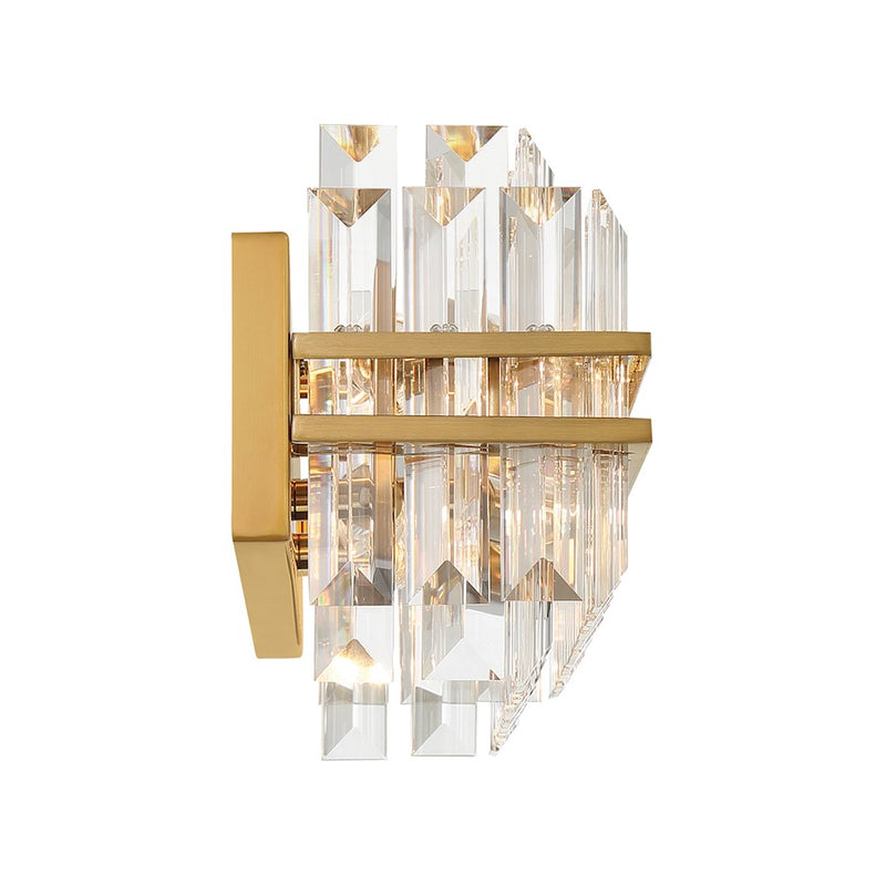Crystorama Hayes 4 Light Sconce, Aged Brass