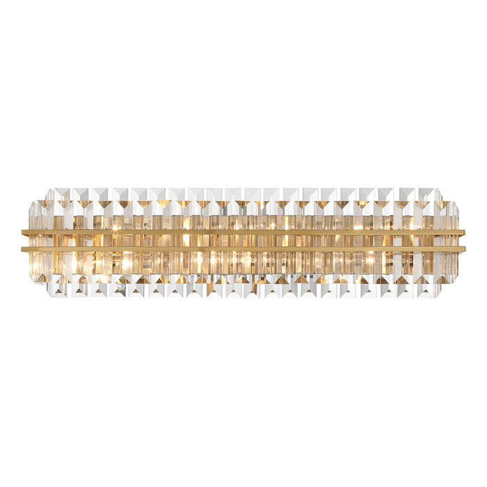 Crystorama Hayes 6 Light Sconce, Aged Brass
