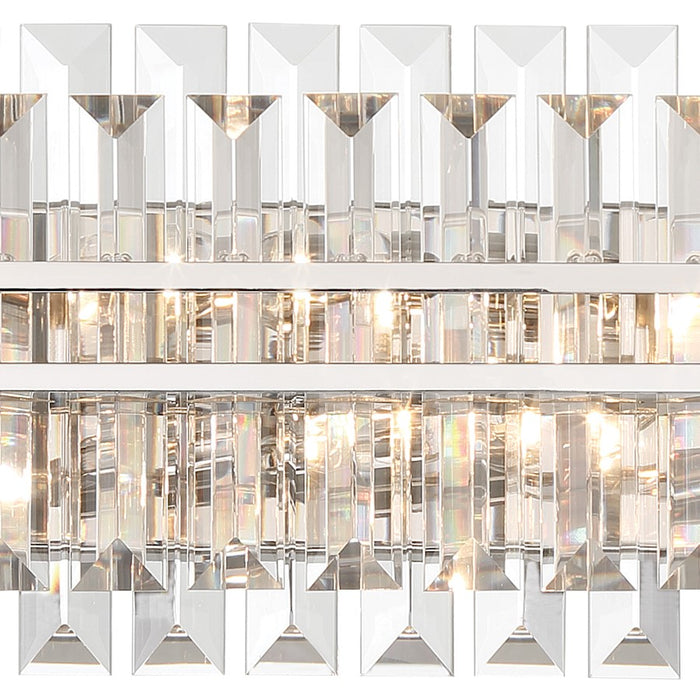 Crystorama Hayes 6 Light Sconce, Polished Nickel