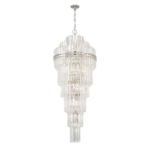 Crystorama Hayes 31 Light Chandelier, Polished Nickel - HAY-1419-PN